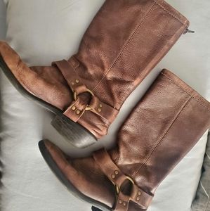 Frye boots, tall, girls size 13, brown